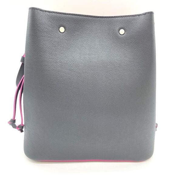 Louis Vuitton LockMe Bucket Noir Fuchsia Leather Shoulder Bag - Picture 2 of 10